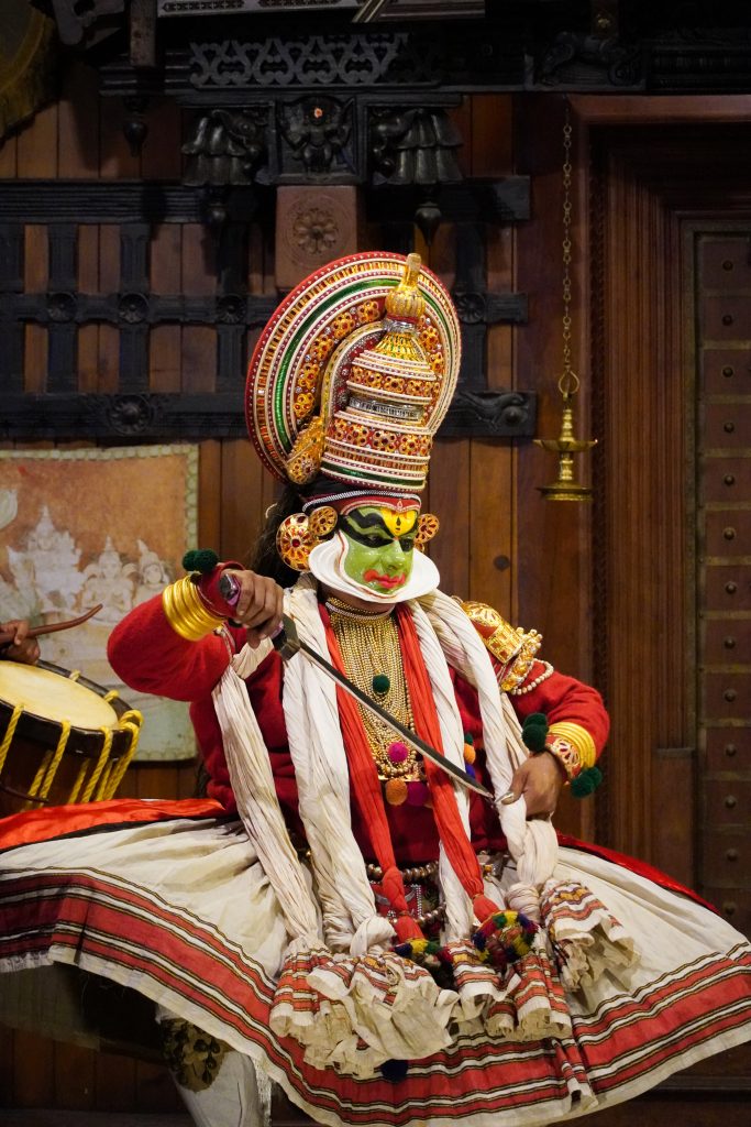 Kathakali voorstelling in Kochi