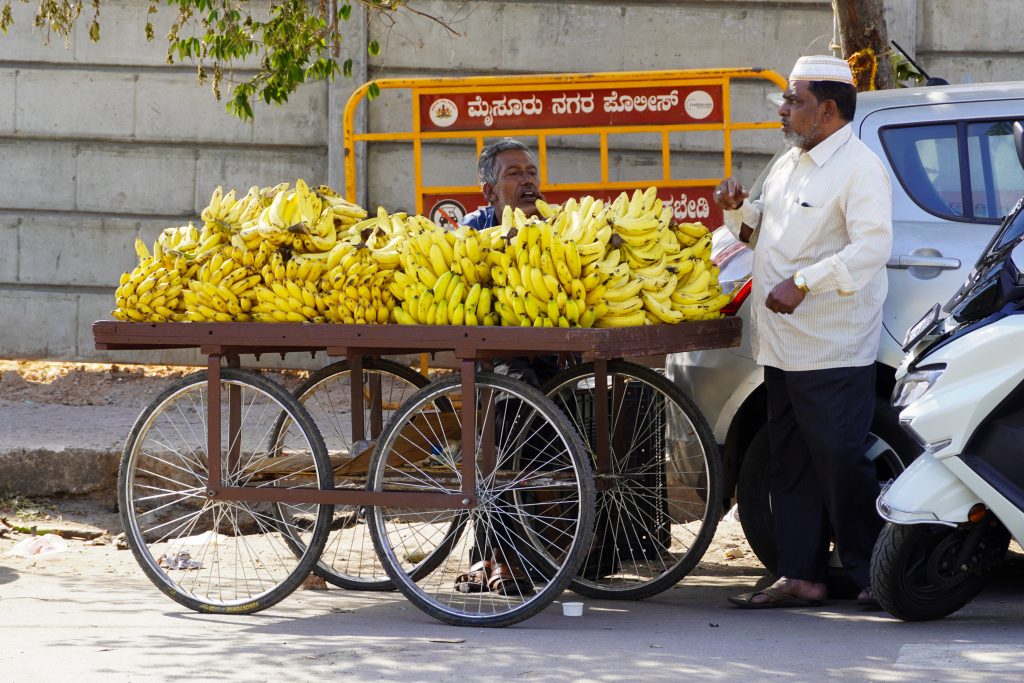 Bananen Verkoper in india